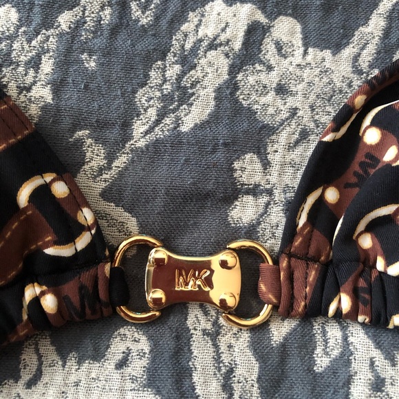 Michael Kors Brown logo Bikini Size 8 - Picture 10 of 14